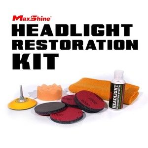 Headlight Restoration Kit by Max Shine Complete Kit Drill Attachment Auto Detail